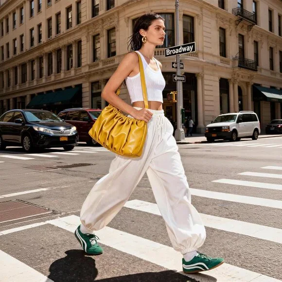 Women's Green Mesh Lightweight Casual Comfortable Mary Jane Fashion Sneakers - Picture 3 of 7